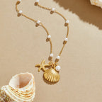 Aria Shell Charm Necklace - view 4