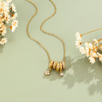 Aurea Gold Ring Pendant Necklace - view 1