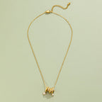Aurea Gold Ring Pendant Necklace - view 3