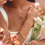 Aurea Gold Ring Pendant Necklace - view 4