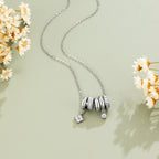 Aurea Silver Ring Pendant Necklace - view 3