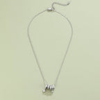 Aurea Silver Ring Pendant Necklace - view 2