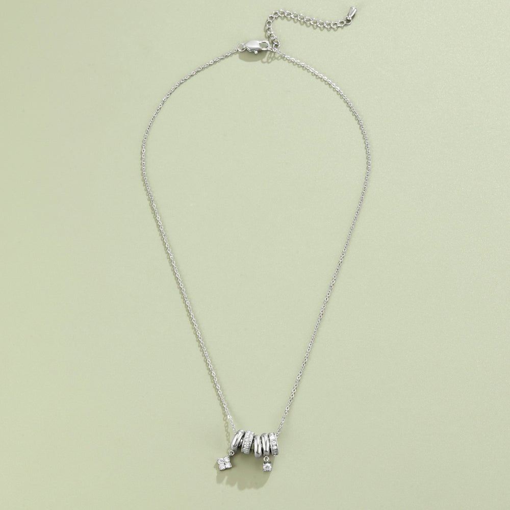 Aurea Silver Ring Pendant Necklace