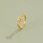 Aurora Crystal Flower Ring - view 3