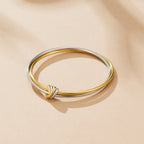 Ava Two-Toned Twisted Bangle - view 3