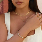 Ava Two-Toned Twisted Bangle - view 5