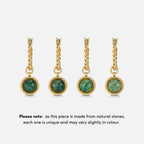 Leda Aventurine Twisted Hoop Earrings - view 4