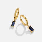 Avery Blue Crystal Drop Earrings - view 1