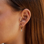 Avery White Crystal Drop Earrings - view 2