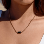 Vera Black Onyx Pendant Necklace - view 2