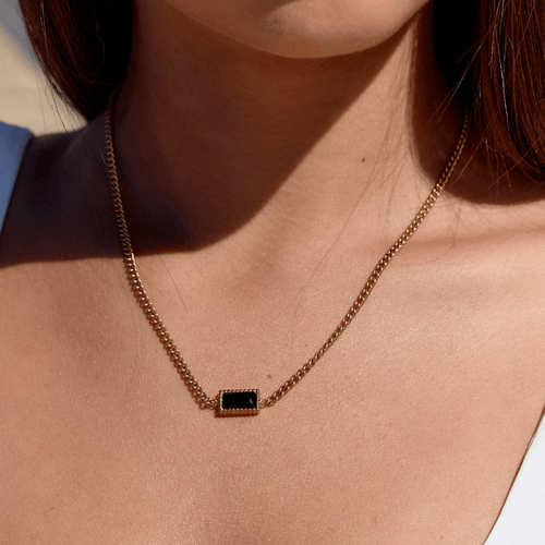Black Onyx Pendant Necklace