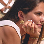 Nerissa Blooming Gold Flower Earrings - view 2
