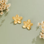 Nerissa Blooming Gold Flower Earrings - view 1