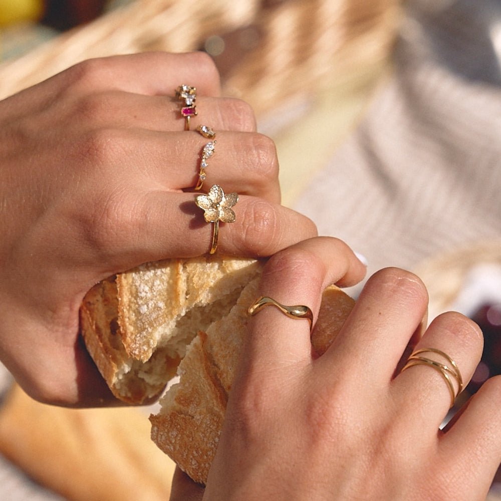 Blooming Gold Flower Ring