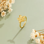 Nora Blooming Gold Flower Ring - view 1