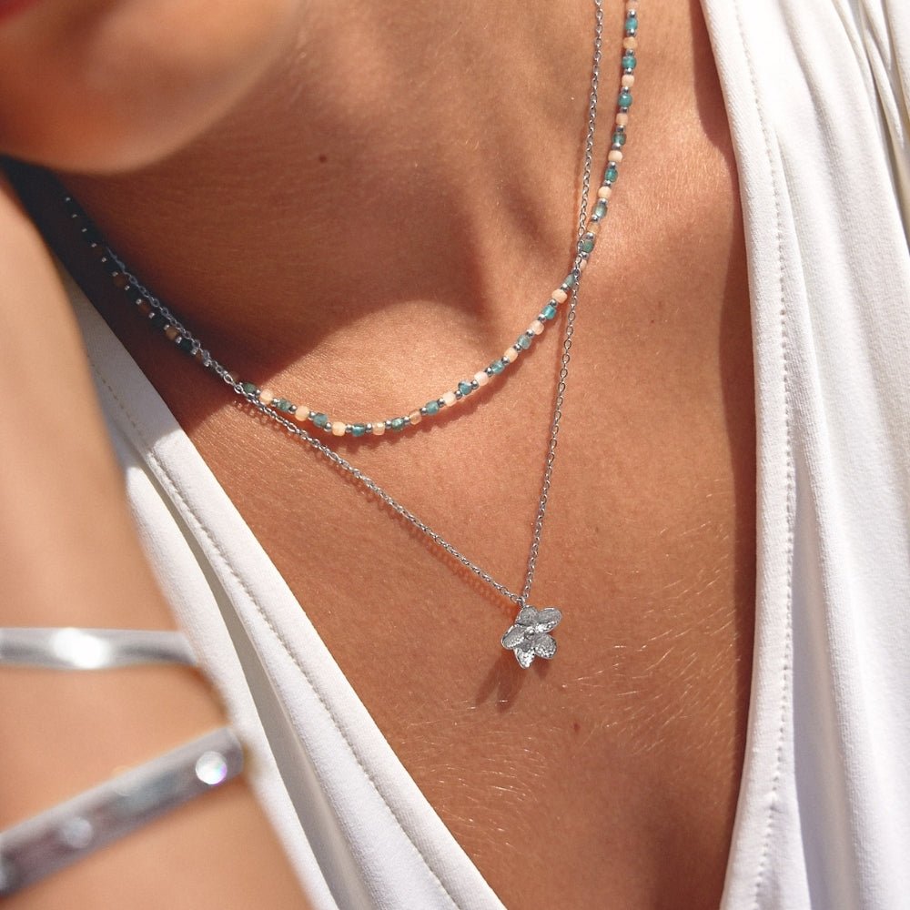 Blooming Silver Flower Necklace