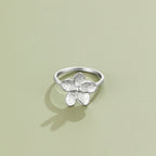 Nora Blooming Silver Flower Ring - view 1
