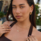 Zora Blush Pink Bar Pendant Necklace - view 4