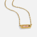 Blush Pink Bar Pendant Necklace