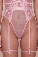 Shadow Pink Floral Lace Bodysuit - view 7