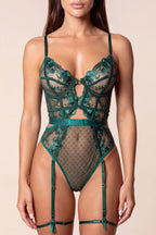 Shadow Green Mesh Bodysuit - view 2