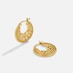 Oriana Boho Chic Gold Hoop Earrings - view 1