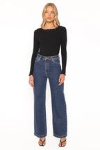 Abrand 94 Wide Leg Jeans in Tara Wash - view 2