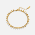 Brie Cuban Chain Droplet Bracelet
