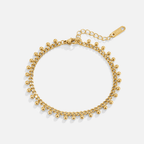 Brie Cuban Chain Droplet Bracelet - view 1