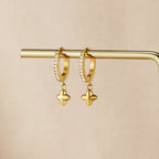 Philippa Bubble Petal Drop Hoop Earrings - view 3