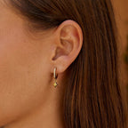 Philippa Bubble Petal Drop Hoop Earrings - view 4