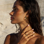 Quinn Classic Amazonite Hoop Earrings - view 4
