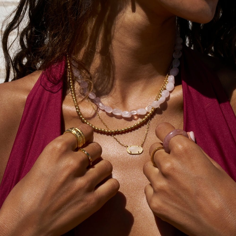 Coral Blush Stone Necklace