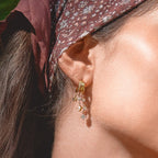 Renata Crystal Bloom Triple Layered Earrings - view 2