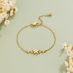 Soraya Crystal Flower Gold Bracelet - view 2