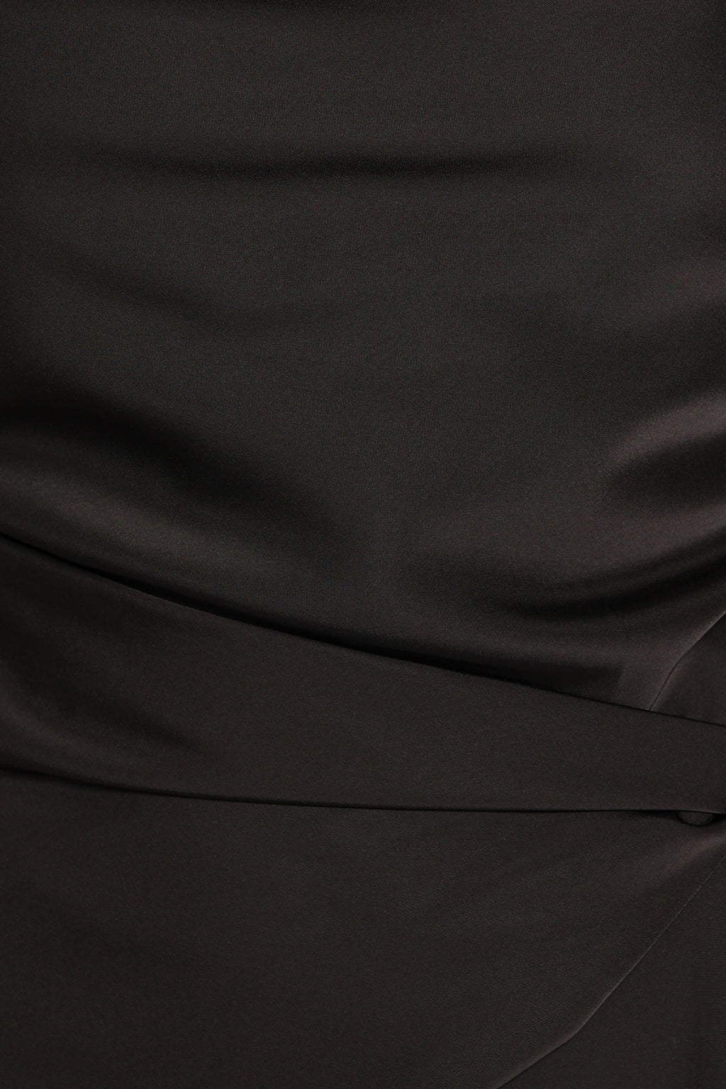 Brooke Black Square Neck Mini Dress with Side Twist - view 6
