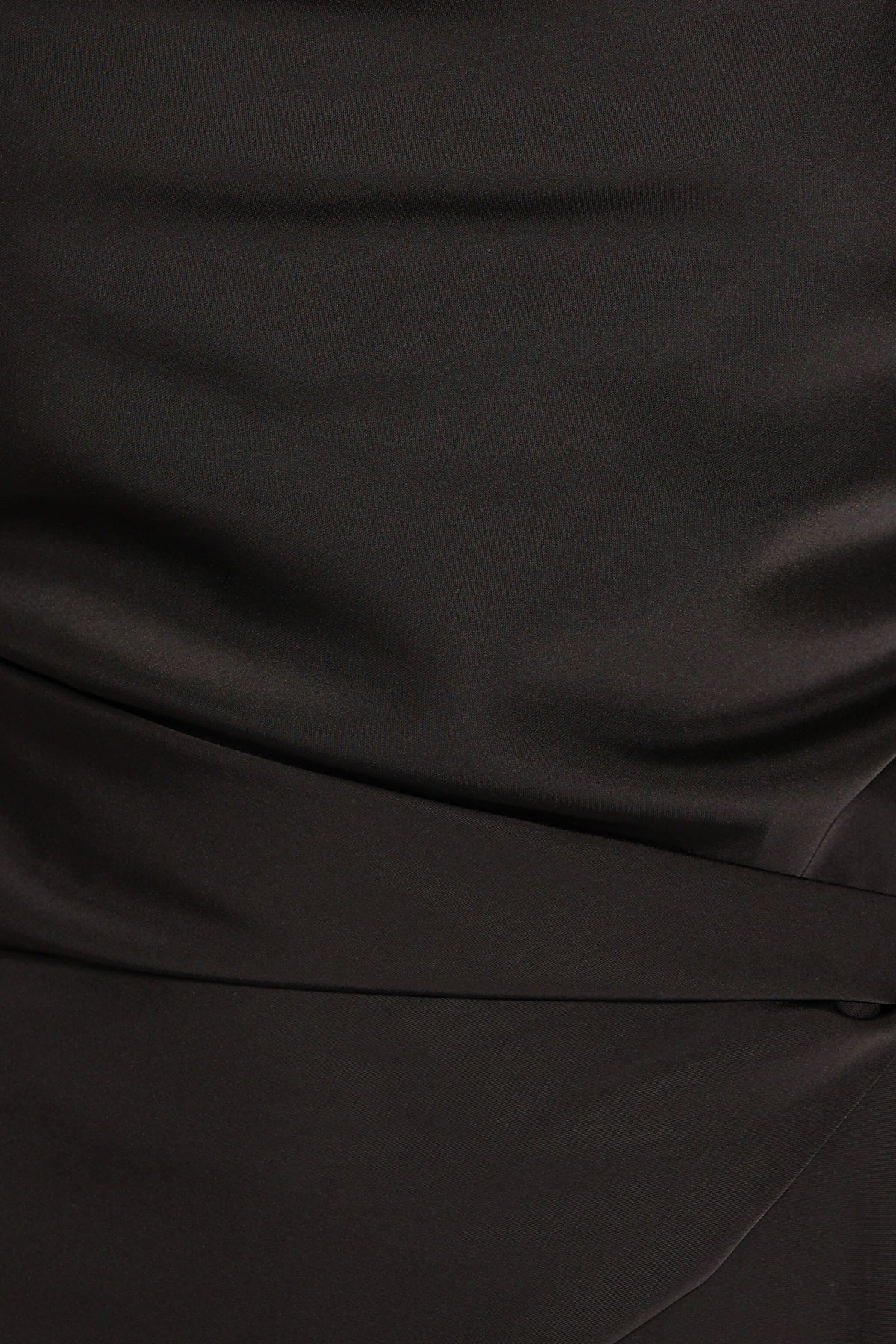 Brooke Black Square Neck Mini Dress with Side Twist - view 6