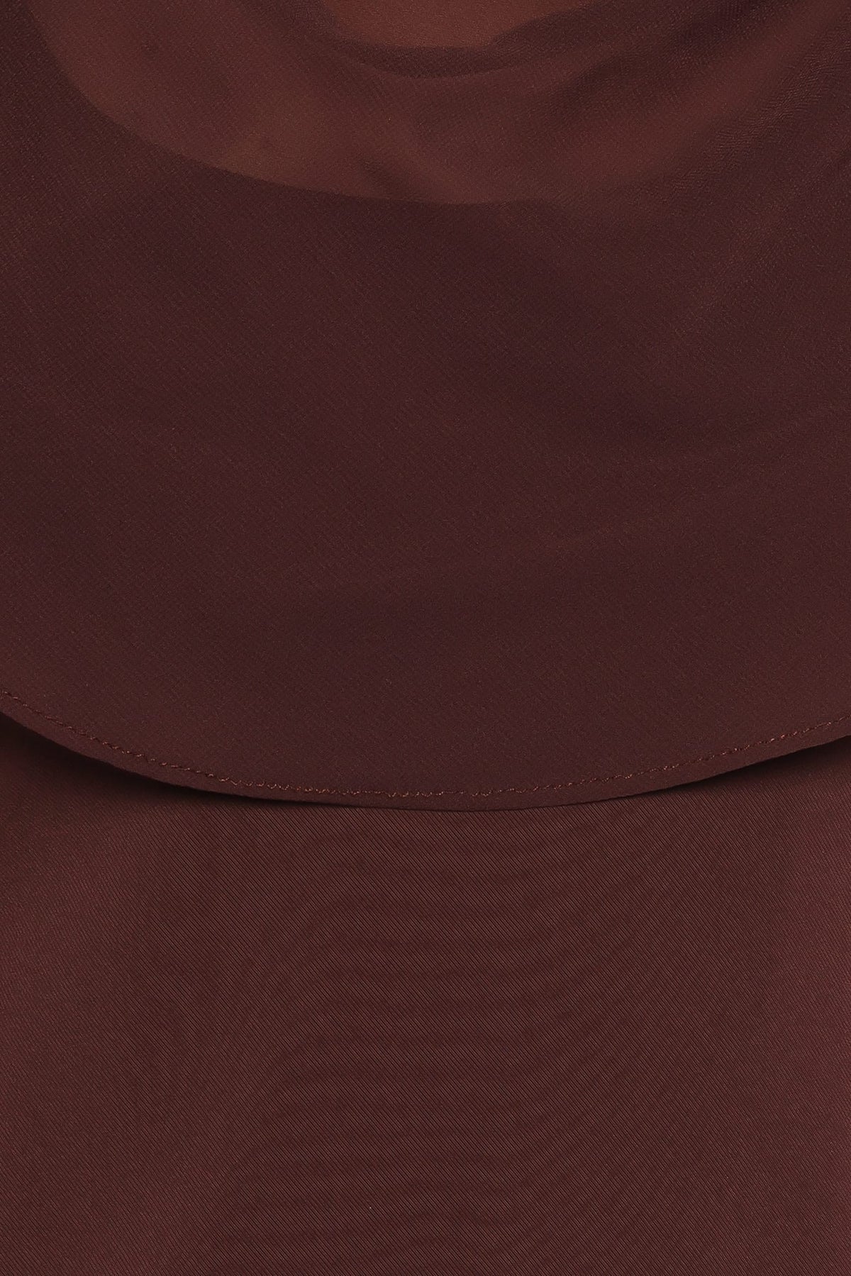 Klarissa Brown Draped Cowl Neck Bodycon Mini Dress - view 6