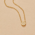 Elaine Crystal Disc Necklace - view 1