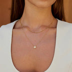 Elaine Crystal Disc Necklace - view 2