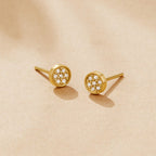 Elaine Crystal Disc Stud Earrings - view 1