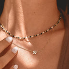 Elara Crystal Bloom Gold Necklace - view 2