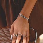 Elara Crystal Bloom Silver Bracelet - view 4
