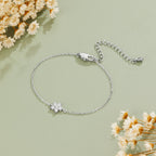 Elara Crystal Bloom Silver Bracelet - view 1