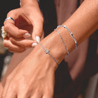 Elara Crystal Bloom Silver Bracelet - view 2