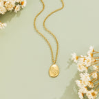 Joni Engraved Wildflower Gold Necklace - view 1