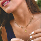 Joni Engraved Wildflower Gold Necklace - view 4
