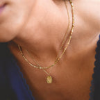 Joni Engraved Wildflower Gold Necklace - view 2