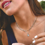 Joni Engraved Wildflower Silver Necklace - view 4