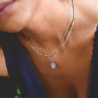 Joni Engraved Wildflower Silver Necklace - view 2